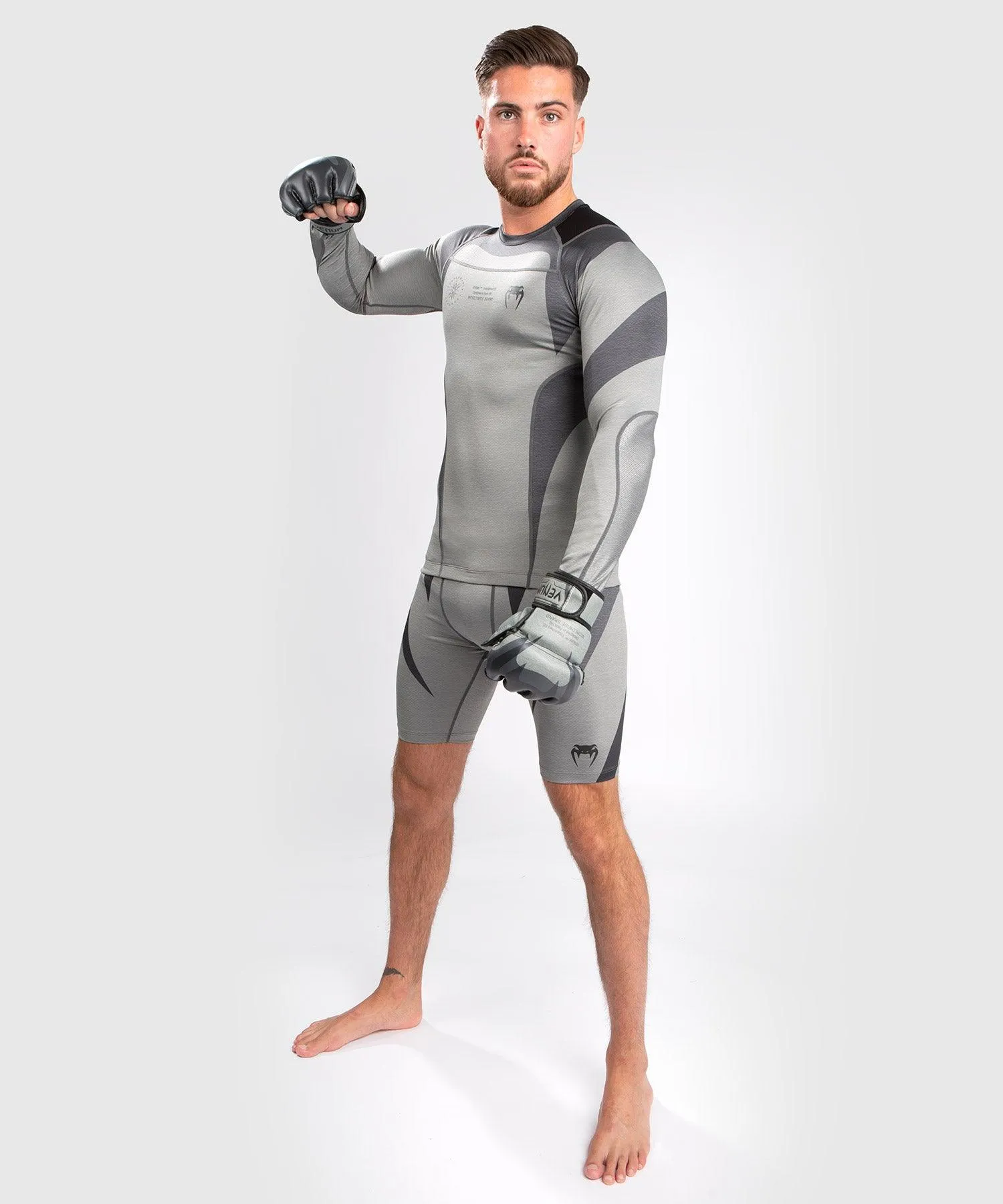 Venum Stone Rashguard - Long Sleeves  - Mineral Green