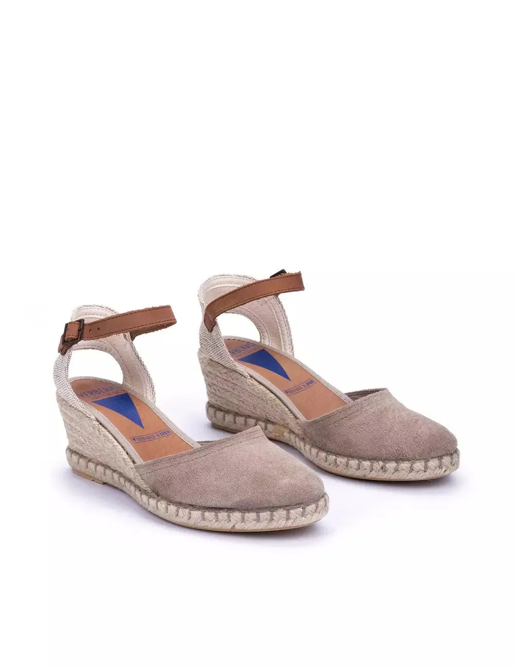 VERBENAS MALENA Beige Sandales Compensées Nu Pieds