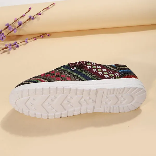 Women's Casual Ethnic Style Lightweight Canvas Shoes 90563336S