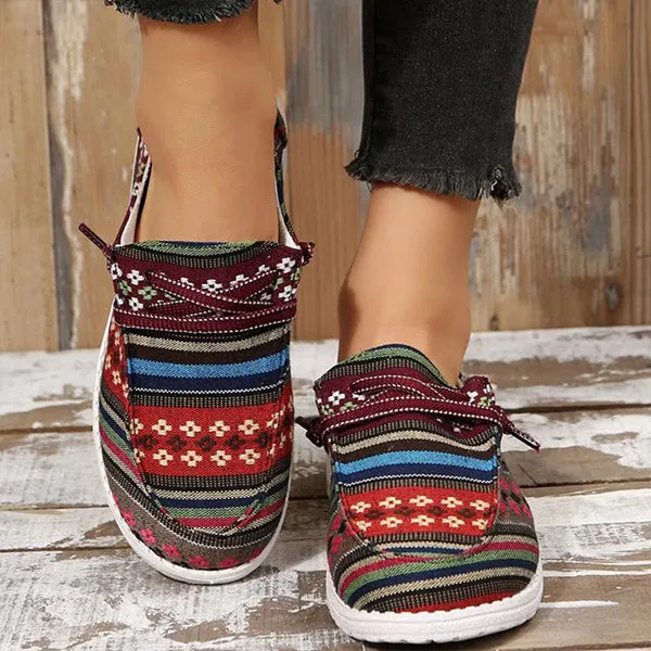 Women's Casual Ethnic Style Lightweight Canvas Shoes 90563336S