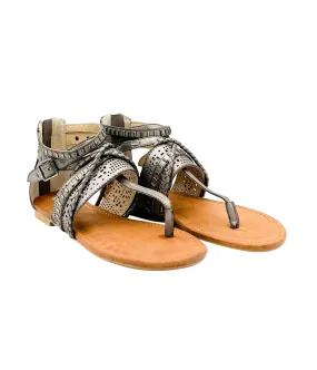 Xandra Sandal in Metallic Grey